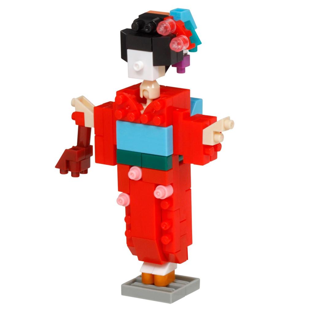 Kawada Nanoblock Kimono Girl x x 18cm Ages 12 and up Interior Hobby NBC_358R 1.3 10.5 NBC_358R