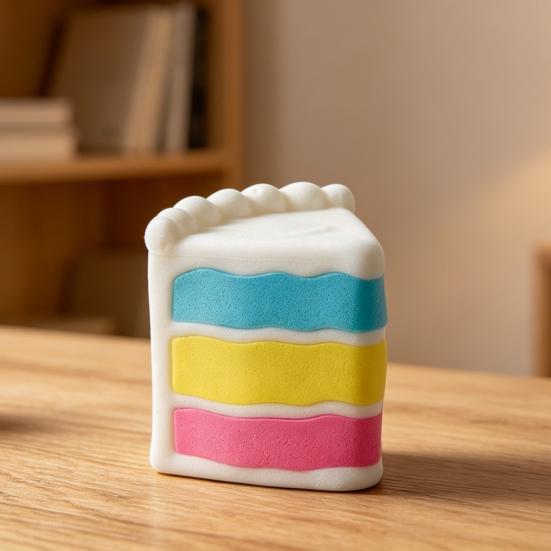 Rainbow Cake Stress Relief Toy Slow Rising Dessert Squeeze Toy Home Office Workers Hand Relaxation Sensory Toy Party Favors