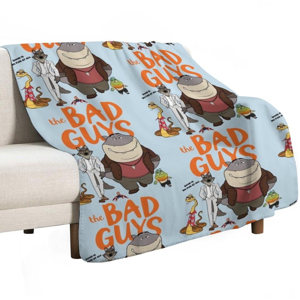 The Bad Guys Throw Blanket Foldable Soft Warm Blanket for Outdoor Use