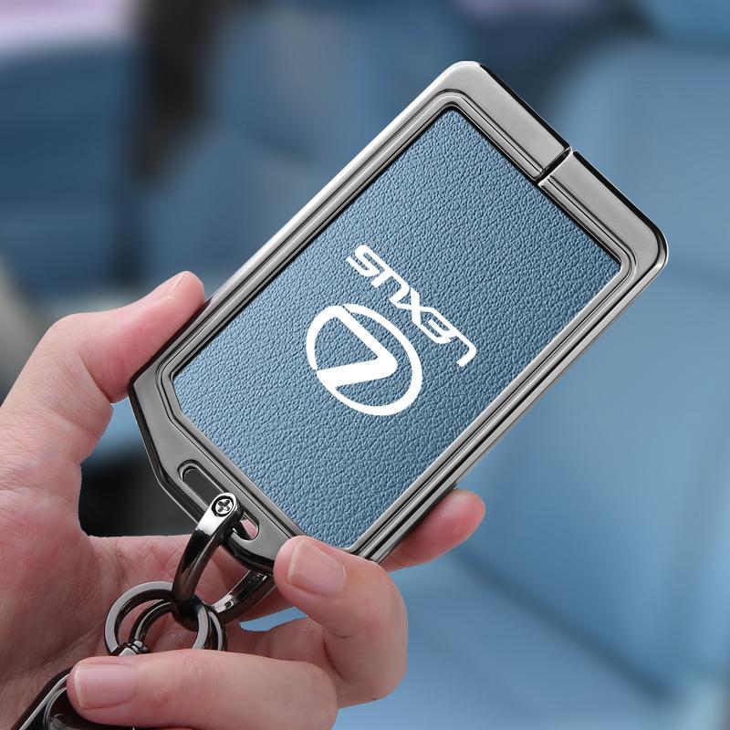 DMTZ1 2025 Zinc Alloy Leather Car Remote Card NFC Key Case Fob Cover For Lexus F Sport ES LM GS IS NX RX LX LS RX300 Styling Accessory