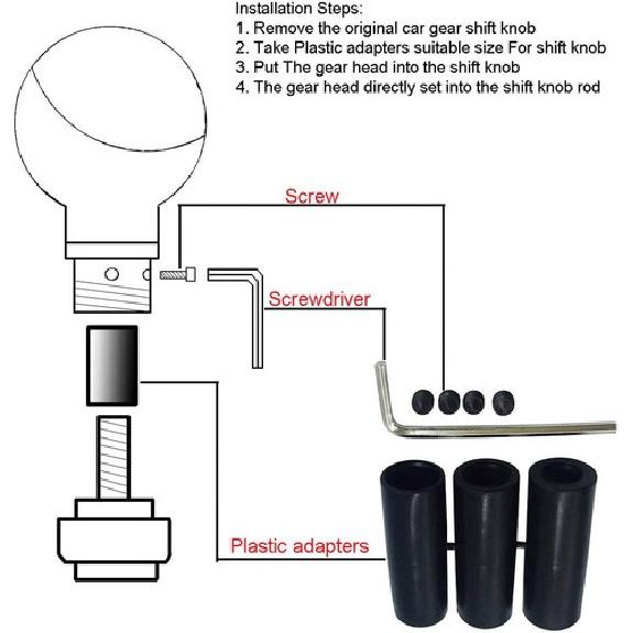 5 Speed Leather Car Gear Stick Shifting Knobs Shift Lever for Most Manual T