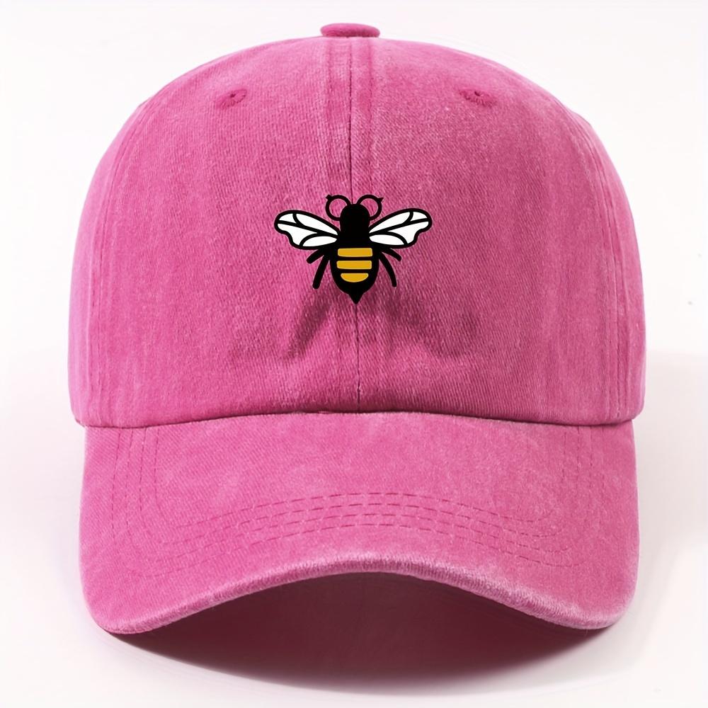 Fashionable Bee Patterned Baseball Cap for Both Men and Women, Casual Street Style Retro Duckbill Cap, Outdoor Travel and Hiking