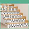 Selfadhesive 6pcs Removable Sticker Stair Waterproof Diy Black And White Mosaic Design