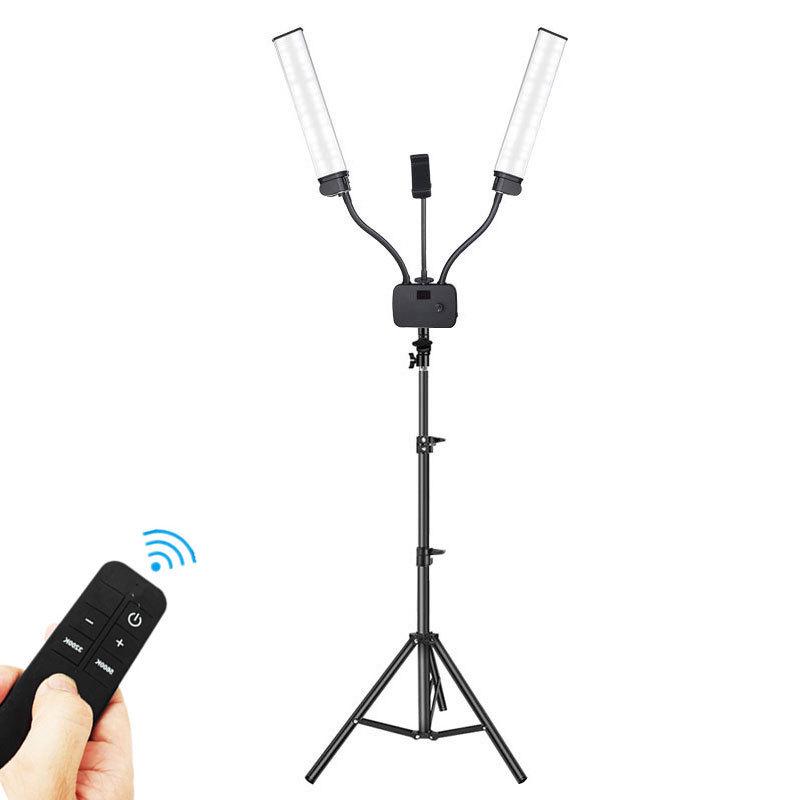 Dual-Arm LED Fill Light with Beauty Filter for Tender Skin Whitening