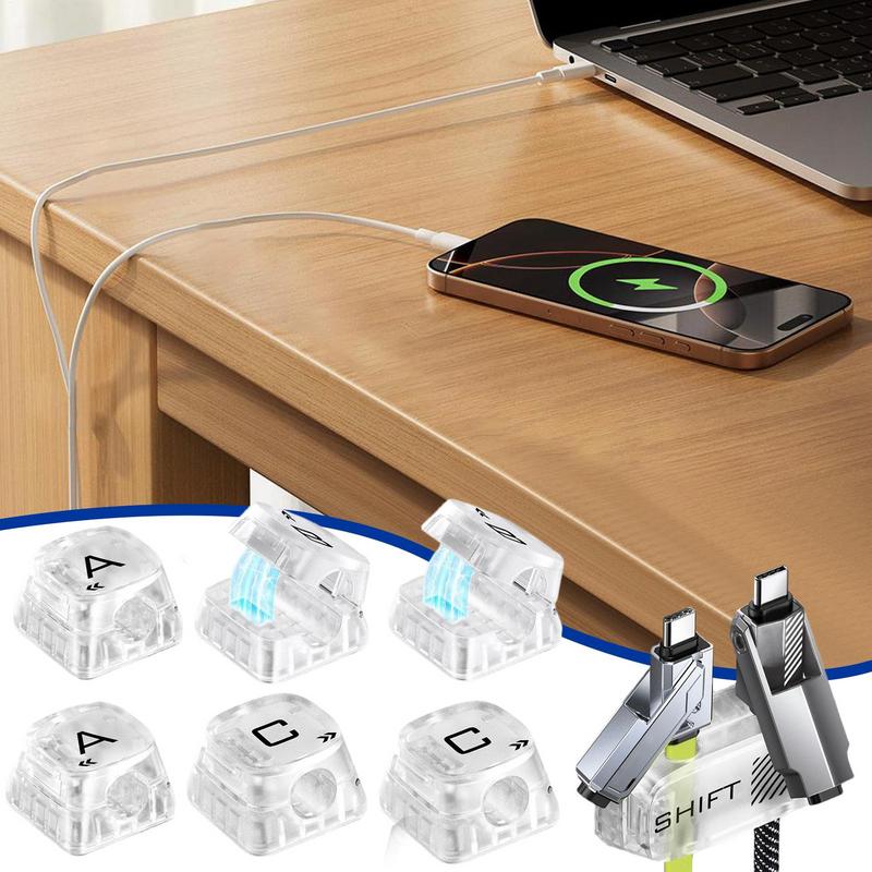 Magnetic Cord Holder Multipurpose Phone Charging Cable Management Clip Cords Wire Organizer for Wall Nightstand Accessories