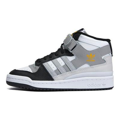 Forum Mid J White Black Silver Kids Sneakers Cloud-White Silver-Metallic Grey-One GY7062