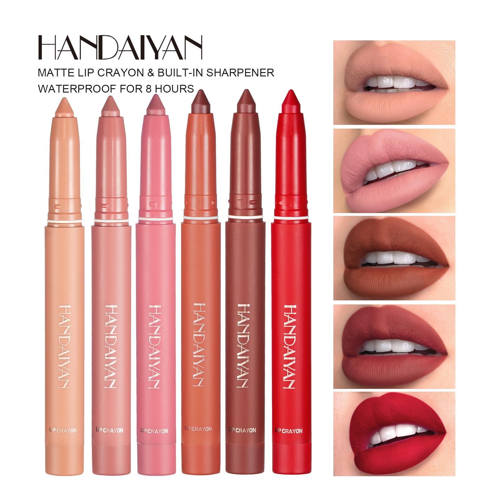 HANDAIYAN Waterproof Matte Lip Liner - Non-Stick, Automatic Lip Pencil Model 05#