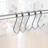 1/5/10Pcs Silver Stainless Steel Home Kitchen Storage Rack Clasps Hooks Hanger Hook S Shaped