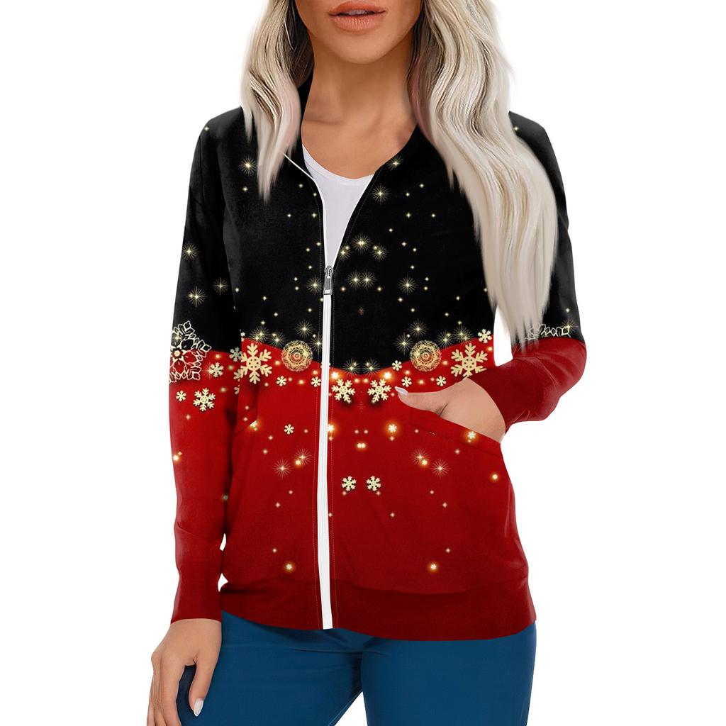 Ženy Vzor s dlouhým rukávem Kapesní Pracovní stojáček Jednořadý ochranný overal Cardigan Bunda Top