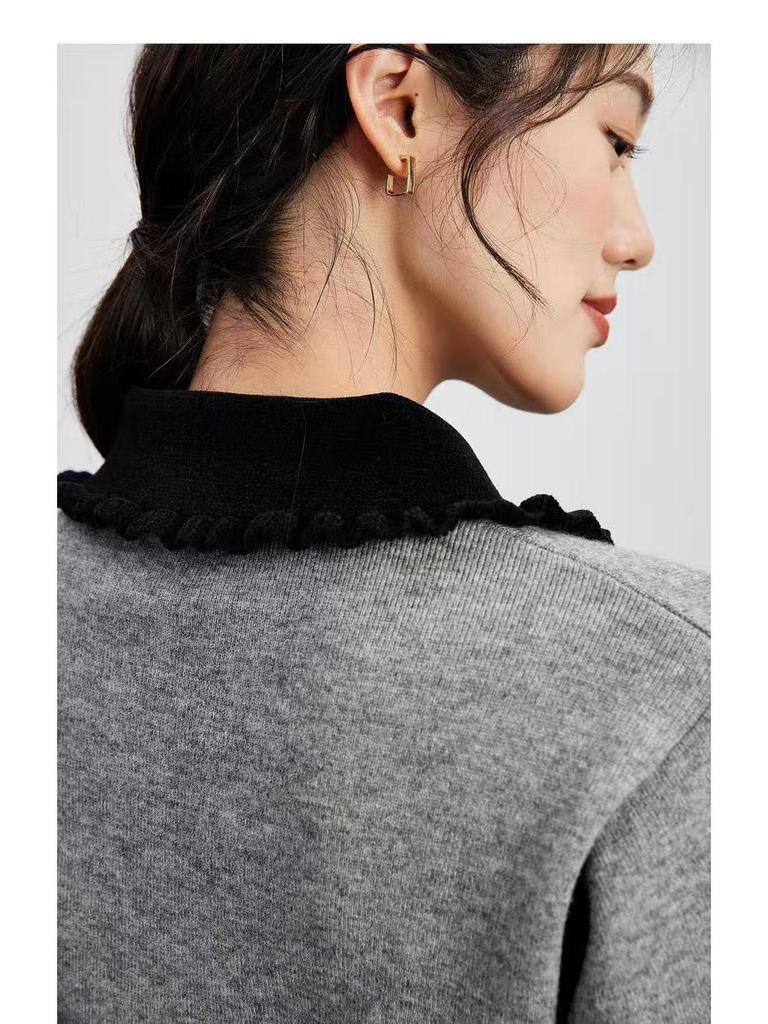 Autumn/Winter New Women's College Style Short Knit Cardigan - Loose Fit