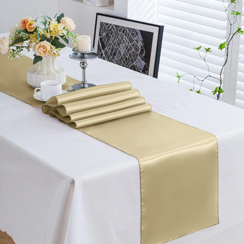 5pcs 30x275cm Satin Table Runner Wedding Decoration For Modern Birthday Party Hotel Show Banquet Luxury Design Nice Pattern