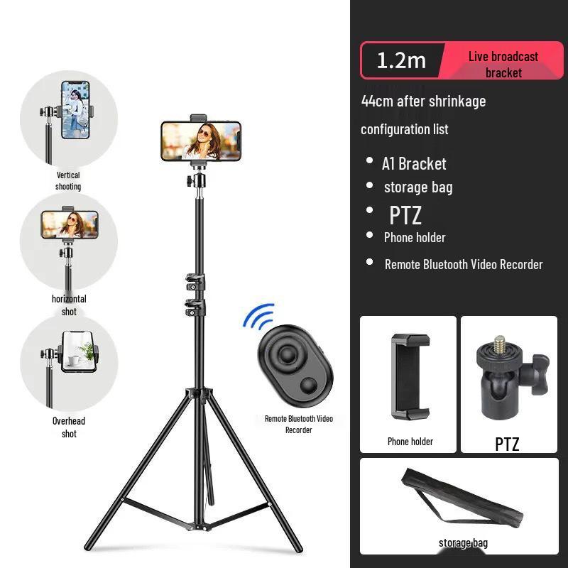 Universal Multi-Functional Anti-Shake Tripod for Mobile Photography & Live Streaming