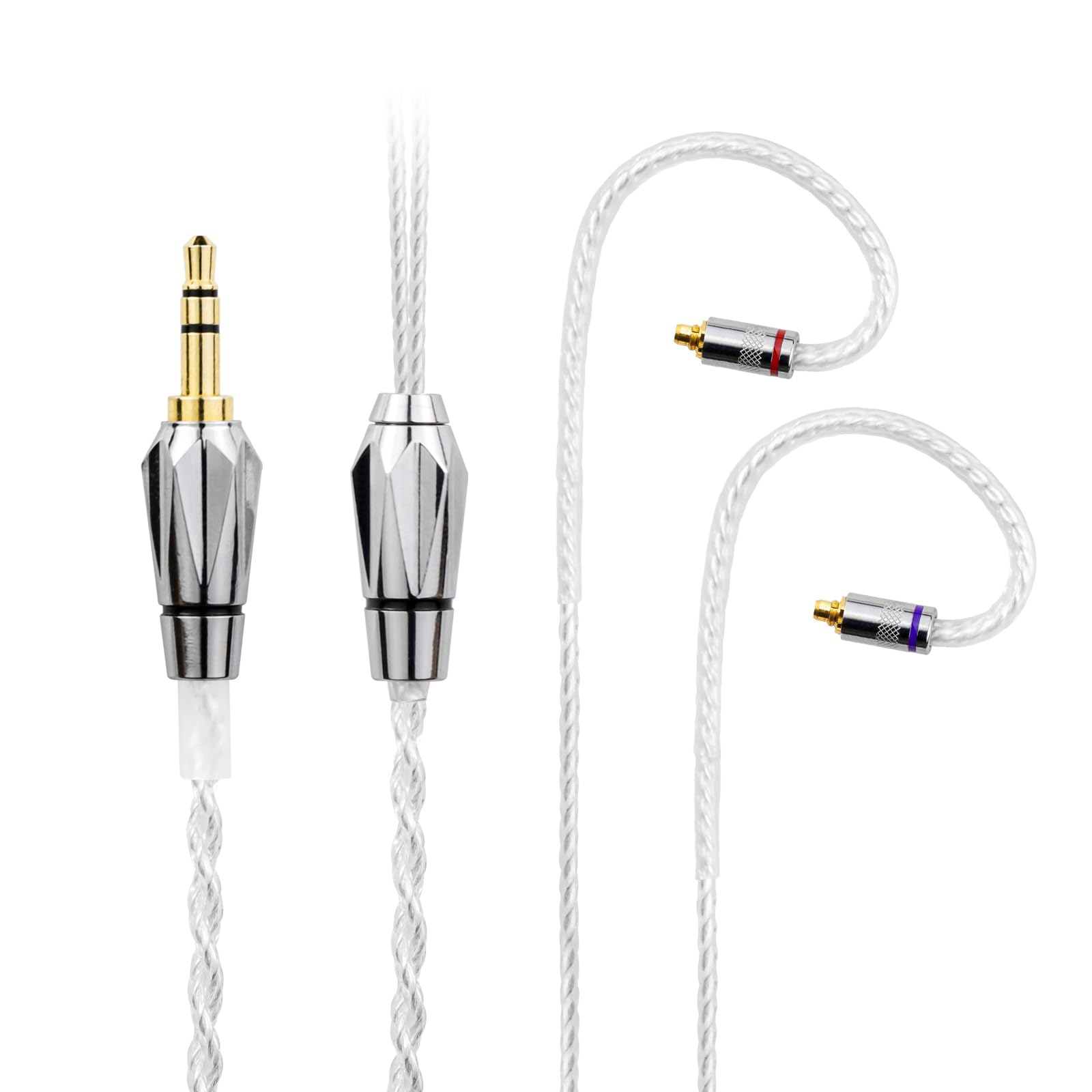 

cooyin Crystal Love Recable MMCX Earphone HIFI Sound Single Crystal Compatible with SE Series HA Series and Other Straight Cable, Quality, 4-Core