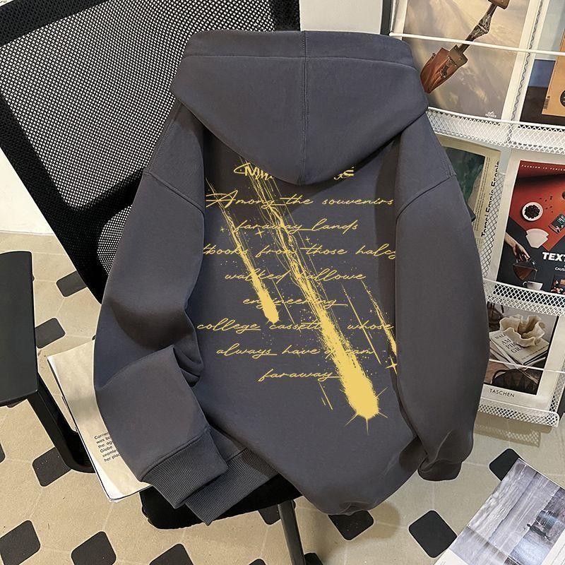 Letter Printed Hooded Sweatshirt Women's Loose Autumn and Winter Long-sleeved Pullover Fashion Top