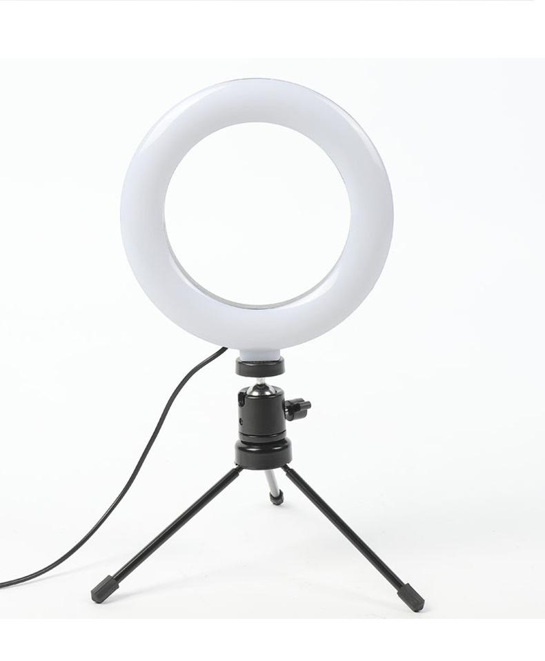6" Portable LED Tri-Color Ring Light for Laptop Video Conferencing and Teaching