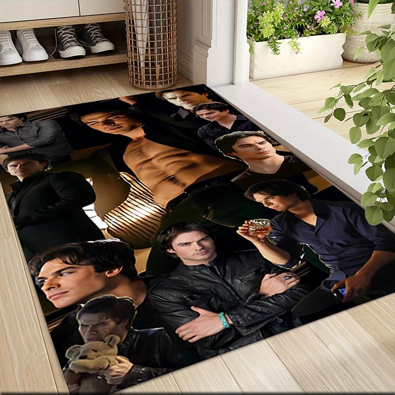 Vampire Diaries Stefan'S Journey Carpet Rug Soft Washable Antislip Home Living Room Sofa Mats Personalized Christmas Rug