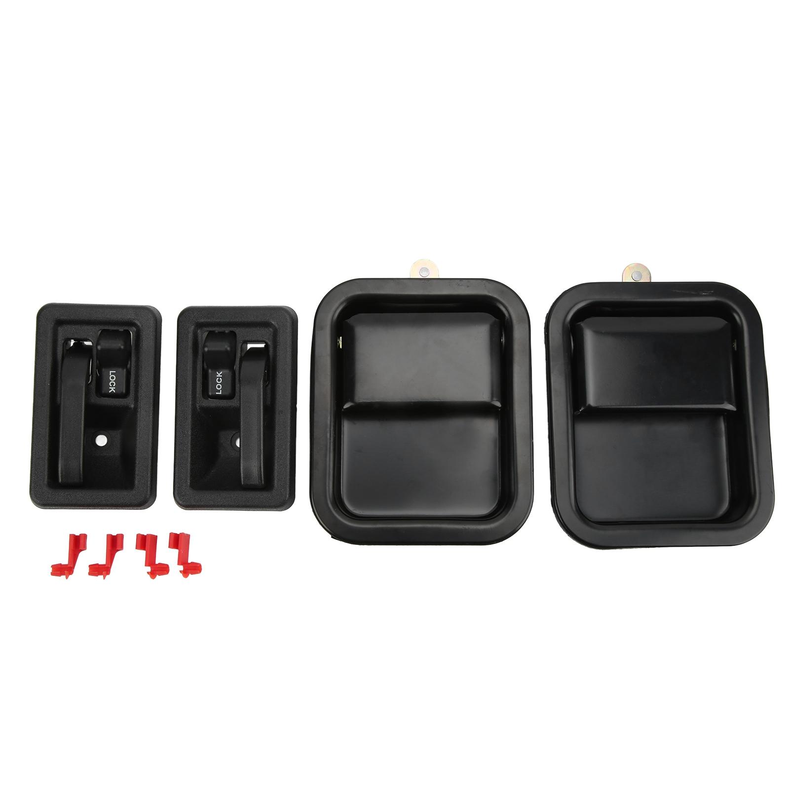 

Комплект наружных внутренних дверных ручек передний левый правый 55176476AC замена для Jeep Wrangler YJ