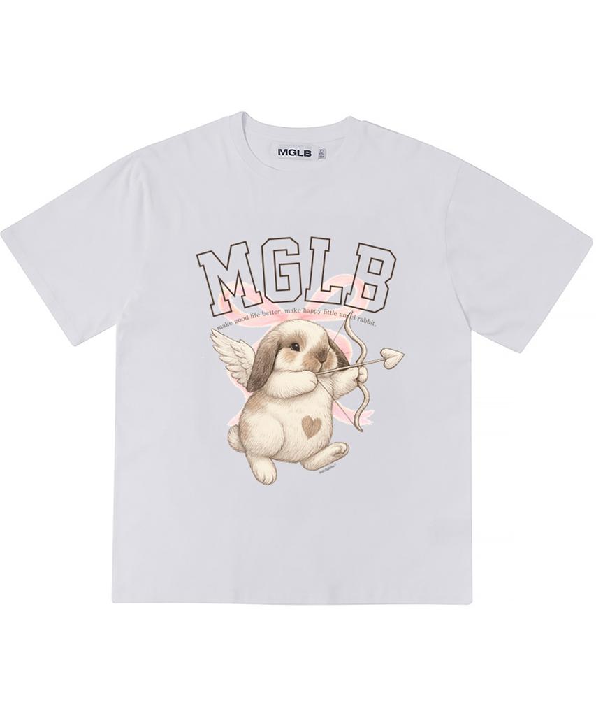 MATCHGLOBE Angel Rabbit Oversized Tee (White)