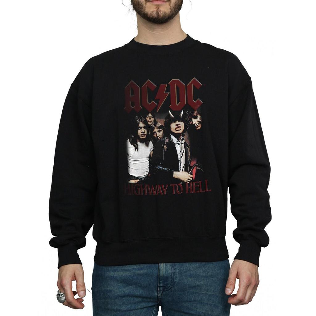 AC/DC Mens Highway To Hell Cotton Sweatshirt