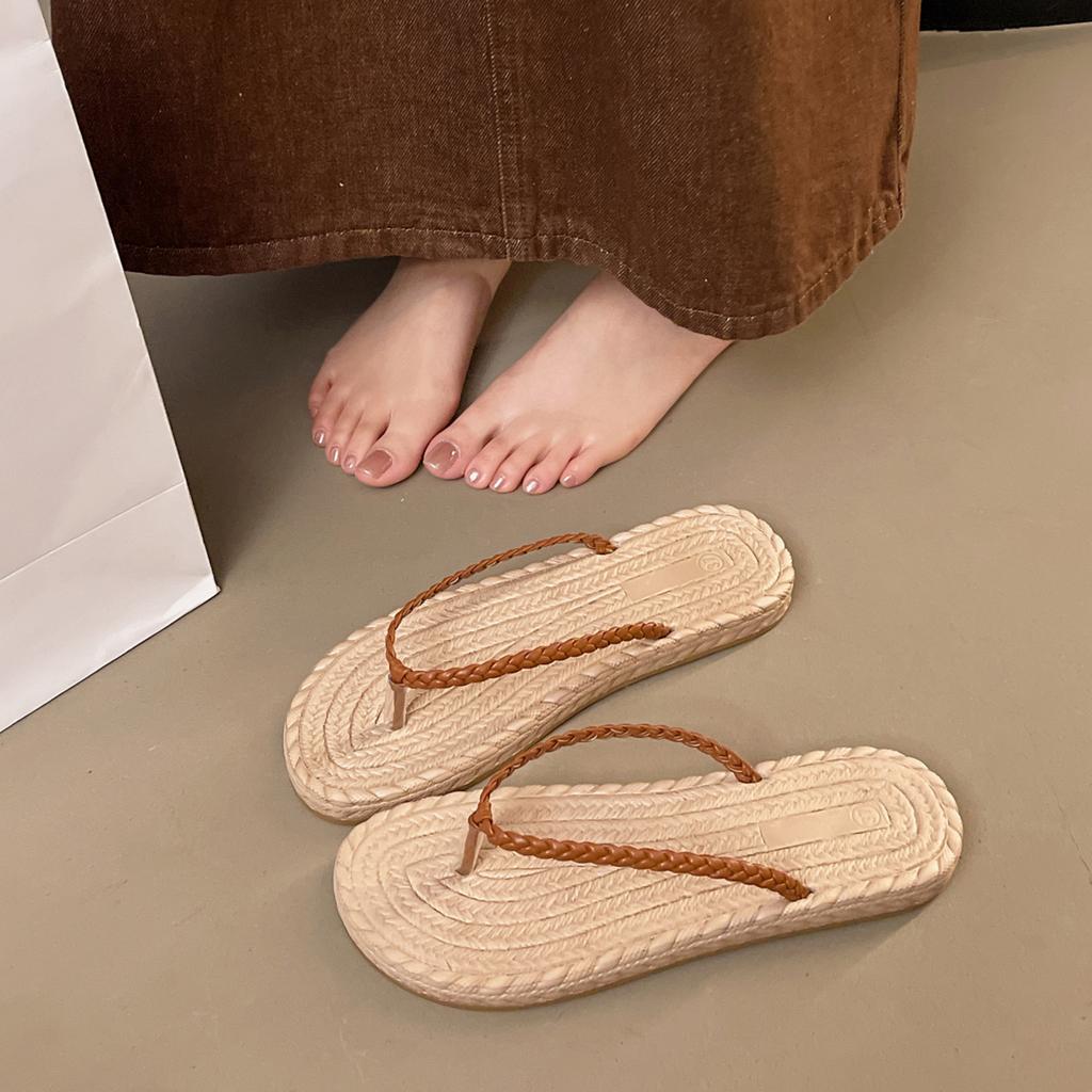Fashion Female Shoes Rubber Flip Flops Summer Clogs Woman Slippers Soft Luxury Slides Flower Platform 2025 Hawaiian Beach Comfort