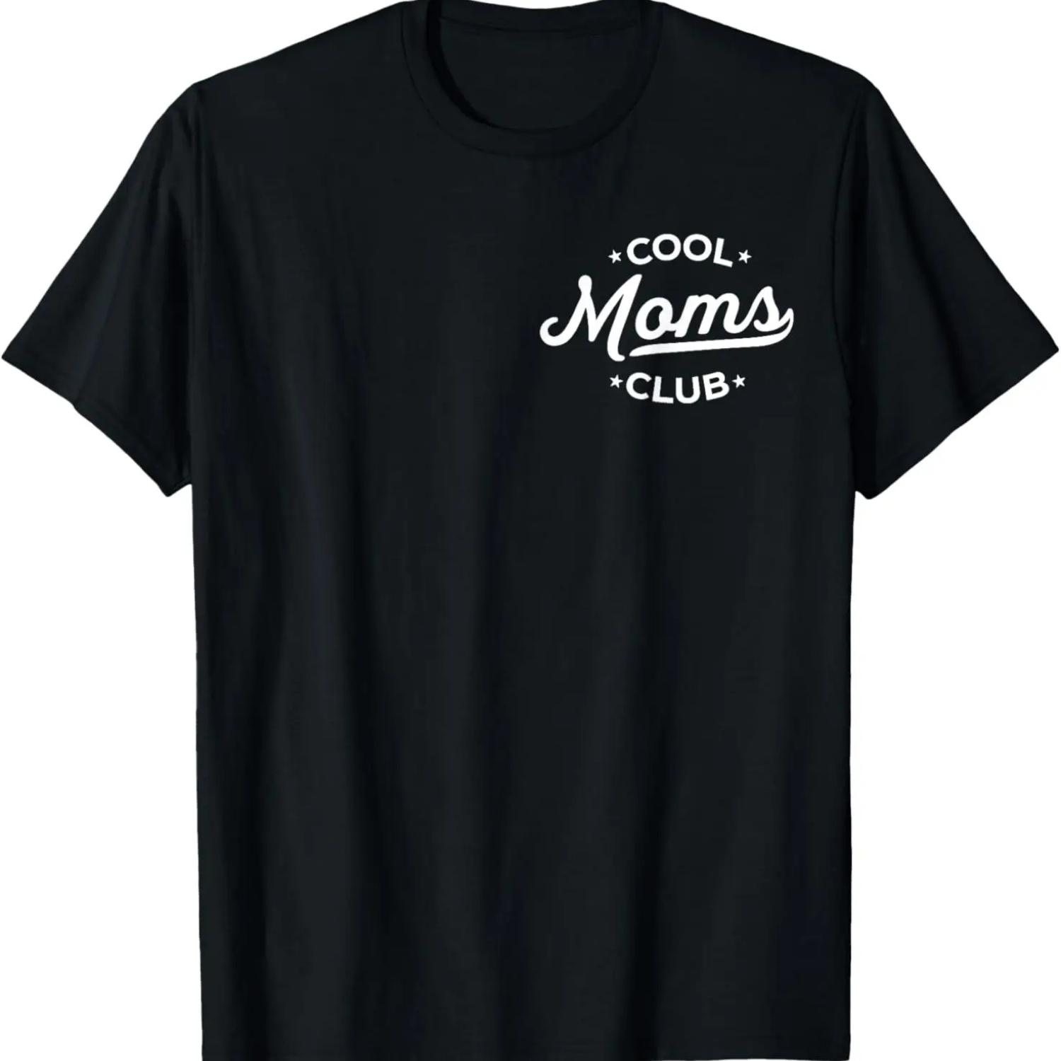 Retro Cool Moms Club Family Funny Mom Pocket Mothers Day T-Shirt S чёрный