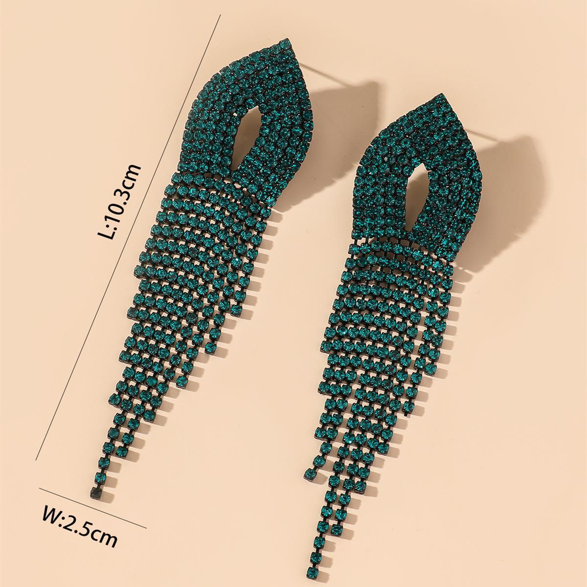 

Крупные серьги-кисточки со стразами для ночных клубов и баров