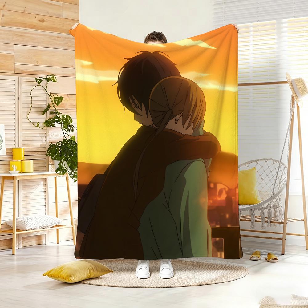 Anime M-My LittleS MonsterS Throw Soft Warm Throw Blanket for Bedroom Living Room Bed Travel Camping Picnic Gift