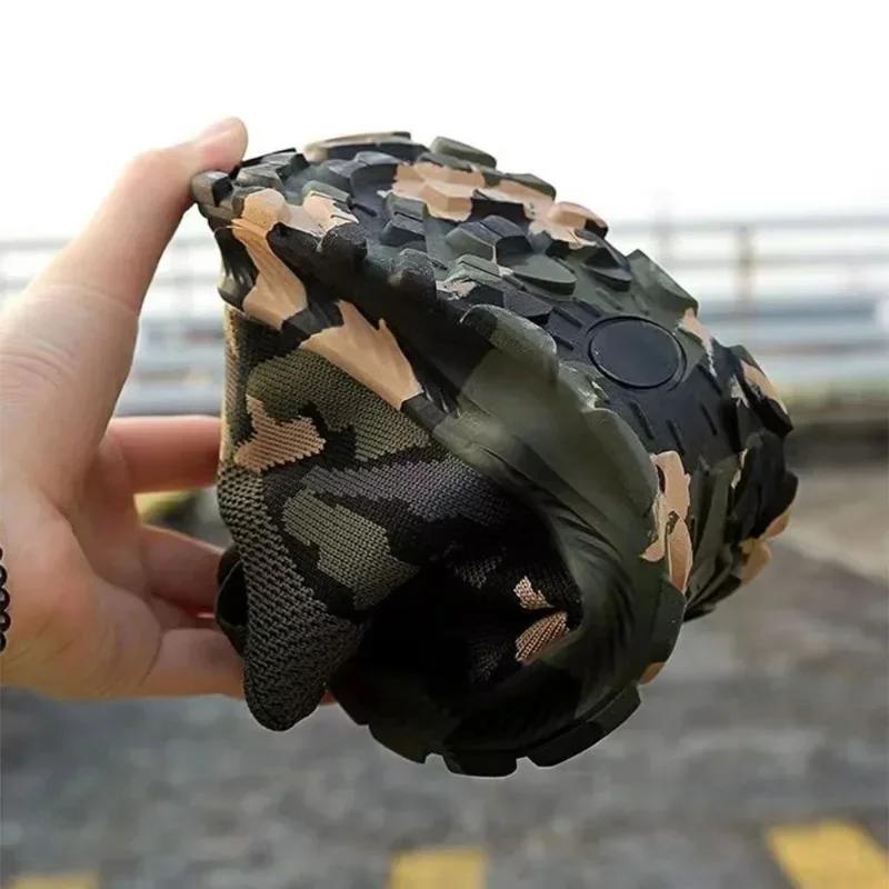 Fashionable Sports Shoes Men Anti Slip Wear-resistant Breathable Lightweight Outdoor Sports Camouflage Flat Bottom Walking Shoes