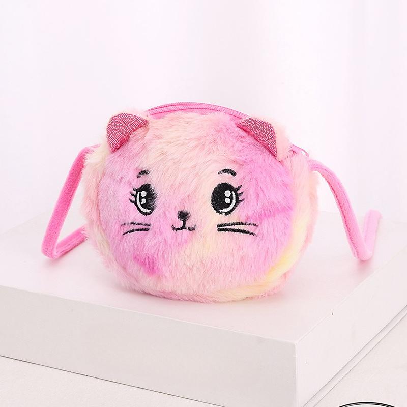 Fashion Children Girls Shoulder Bag Cute Animals Messenger Bag Kids Keys Coin Purse Cute Princess Mini Handbag Plush Toy
