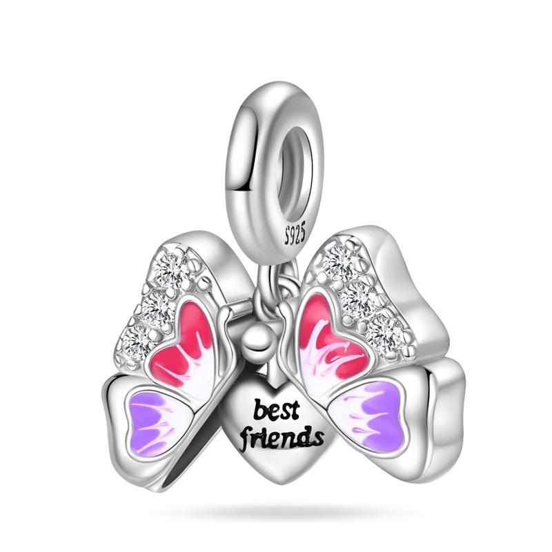 copper Plating Colorful Butterfly Insect Animal Charm Bead Charms Bead Charms Sparkling Zircon Compatible With Qikaola Authentic Bracelets Do It Yours