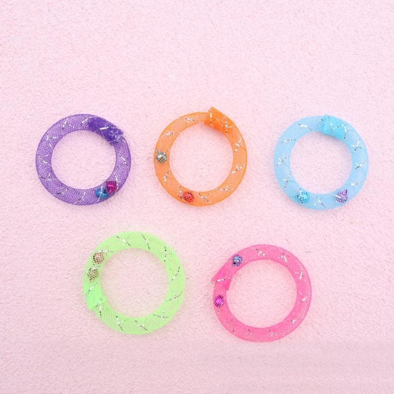 

5 шт. Звуки колокольчика-пончика Игрушка для кошек Интерактивная сетчатая трубка Игрушки для питомцев