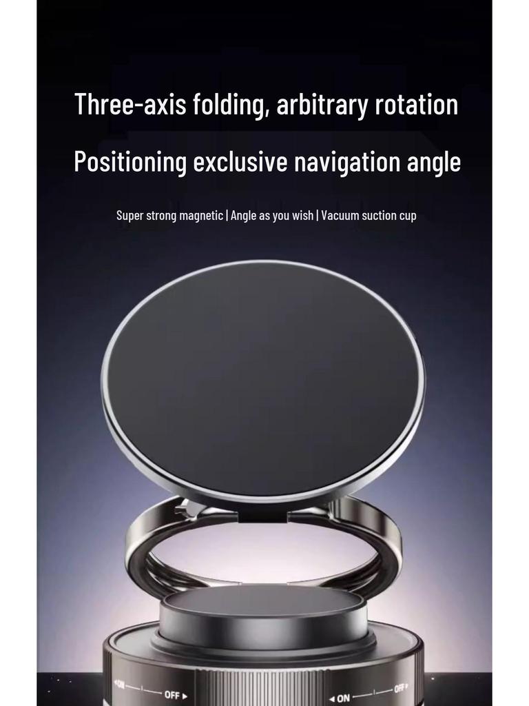 2025 Magnetischer Vakuum-Saug-Autohalter mit kabelloser faltbarer Navigation