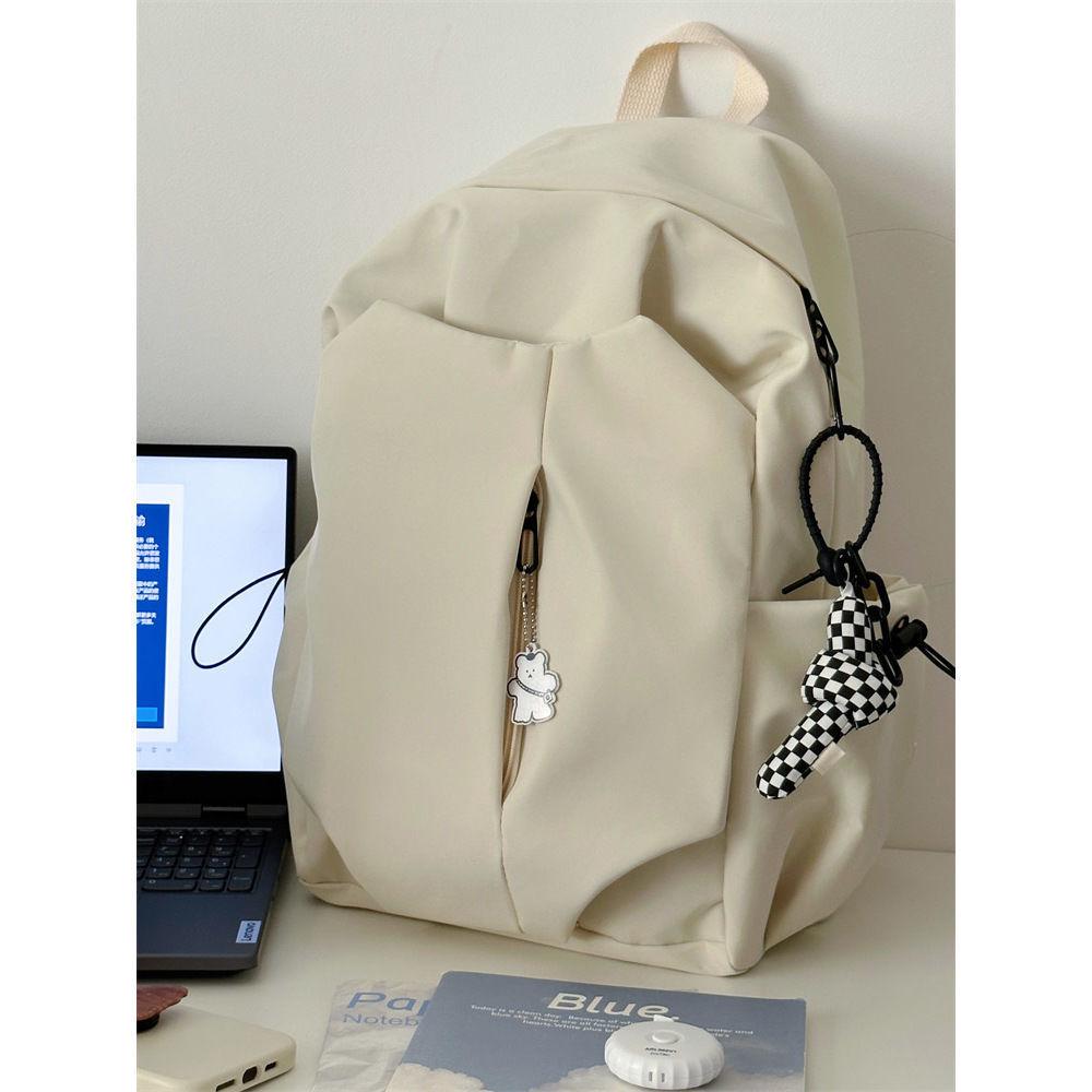 Black Large Capacity Backpack for Students - Unisex, Double Shoulder Straps, Ideal for College and Travel