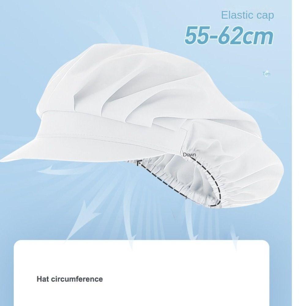 Oil Resistant Kitchen Work Cap Breathable Food Preparation Cap Chic Work Caps Food Handling