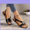 2023 Summer New Fish Mouth Sandals Women's Foreign Trade Large Size Breathable Toe-covered Flat Sandals Wholesale