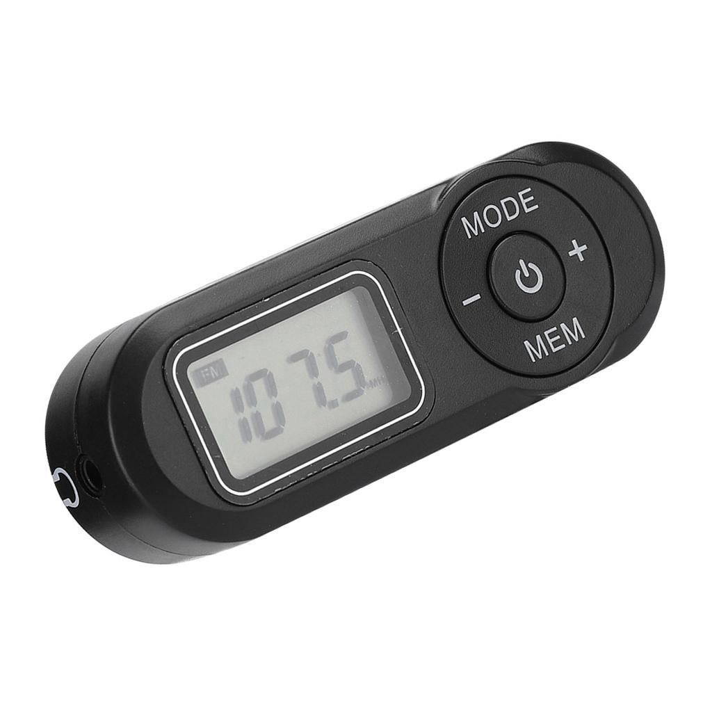 Radio FM Digital DSP Mini Portátil LCD de 1.1 pulgadas Reproductor de Música Negro con Auricular