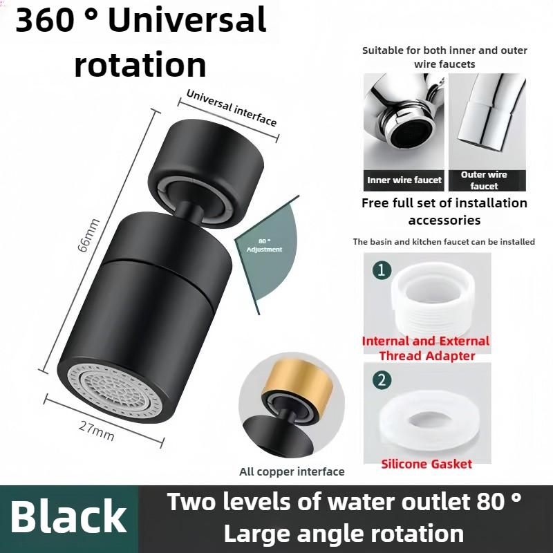 Nová 2 režimová kuchyňská baterie Sprejová hlava Filtr Nastavitelný o 360° Rotační kohoutek Tryska Bubbler Kuchyňský dřez Baterie Perlátor