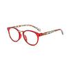Stylish Red Reading Glasses 2.5 Magnification Anti-Blue Light Anti-Fatigue Computer Glasses for Men and Women