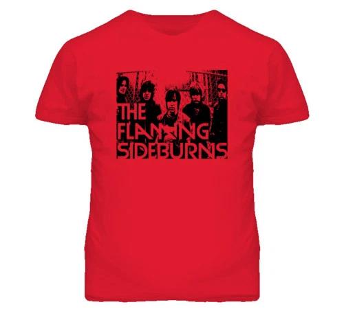 The Flaming Sideburns Finland Garage Punk Red T Shirt S