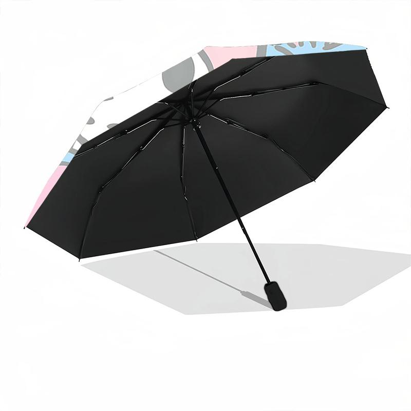 1pc My Melody Automatic Folding Umbrella - Portable 3-Fold Design with Iron Frame, Perfect for Fans, Travelers, and Daily Use.Q070