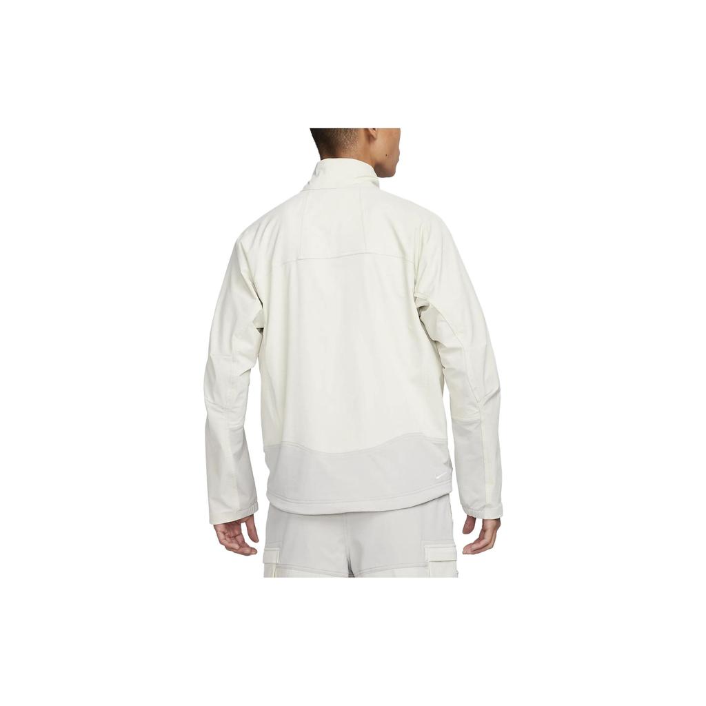 Nike Solid Color Zip-Up Stand Collar Jacket Men Outerwear White FQ1280-072