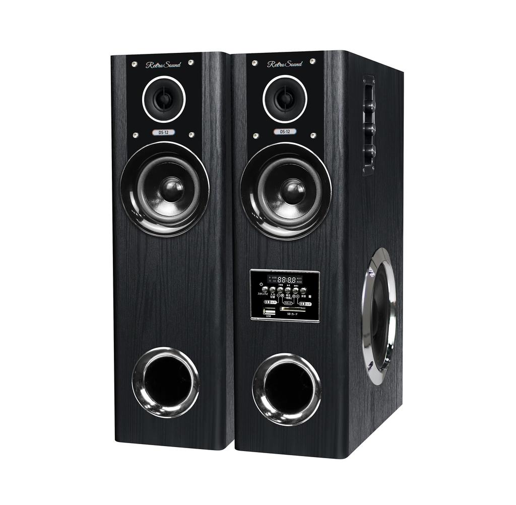 Kumazaki Aim Dynamic Sound Speaker Speaker with Amplifier Maximum Output 80W Powerful Sound Genuine Product Warranty Included DS-12 Built-in