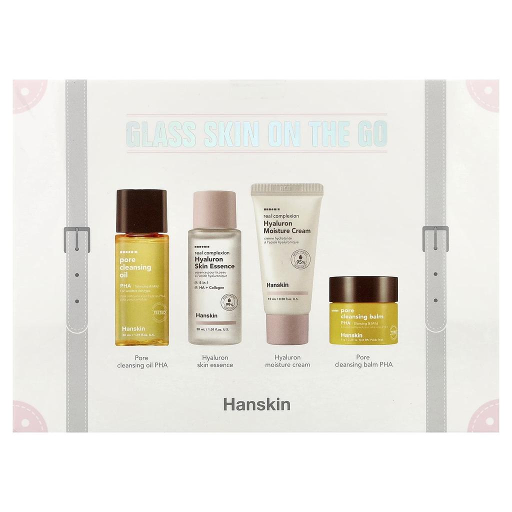 Hanskin Glass Skin Portable, 4-piece Set