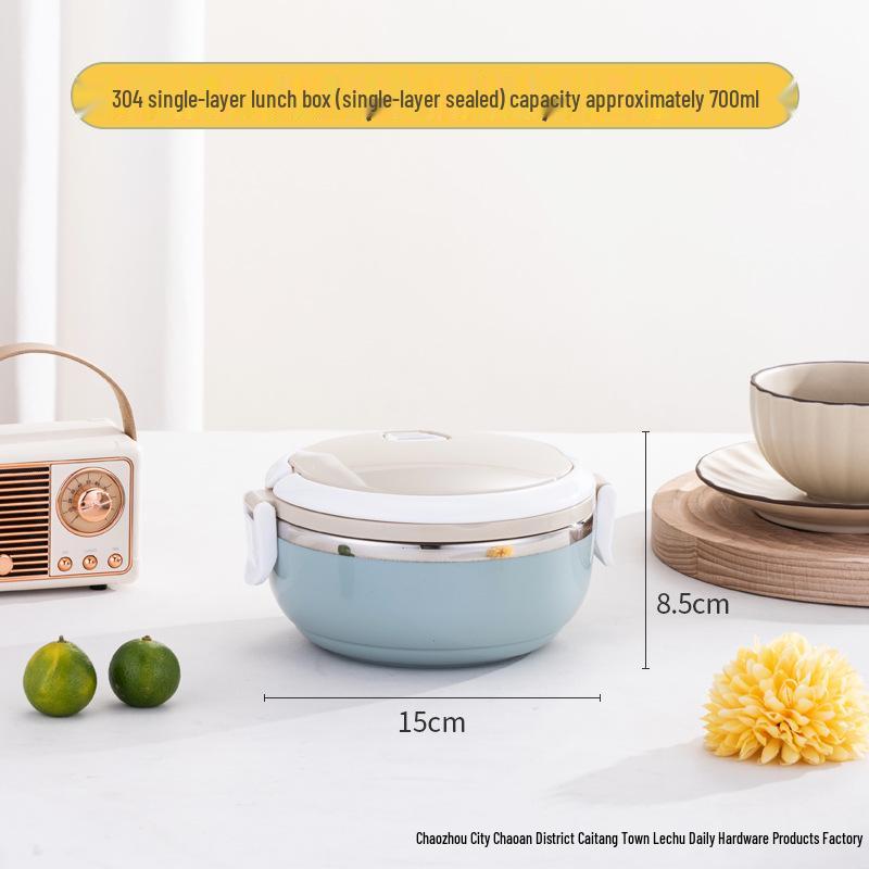 Runde Mehrschichtige Bento-Box: Luftdichte, isolierte und unterteilte Lunchbox - Perfektes praktisches Geschenk