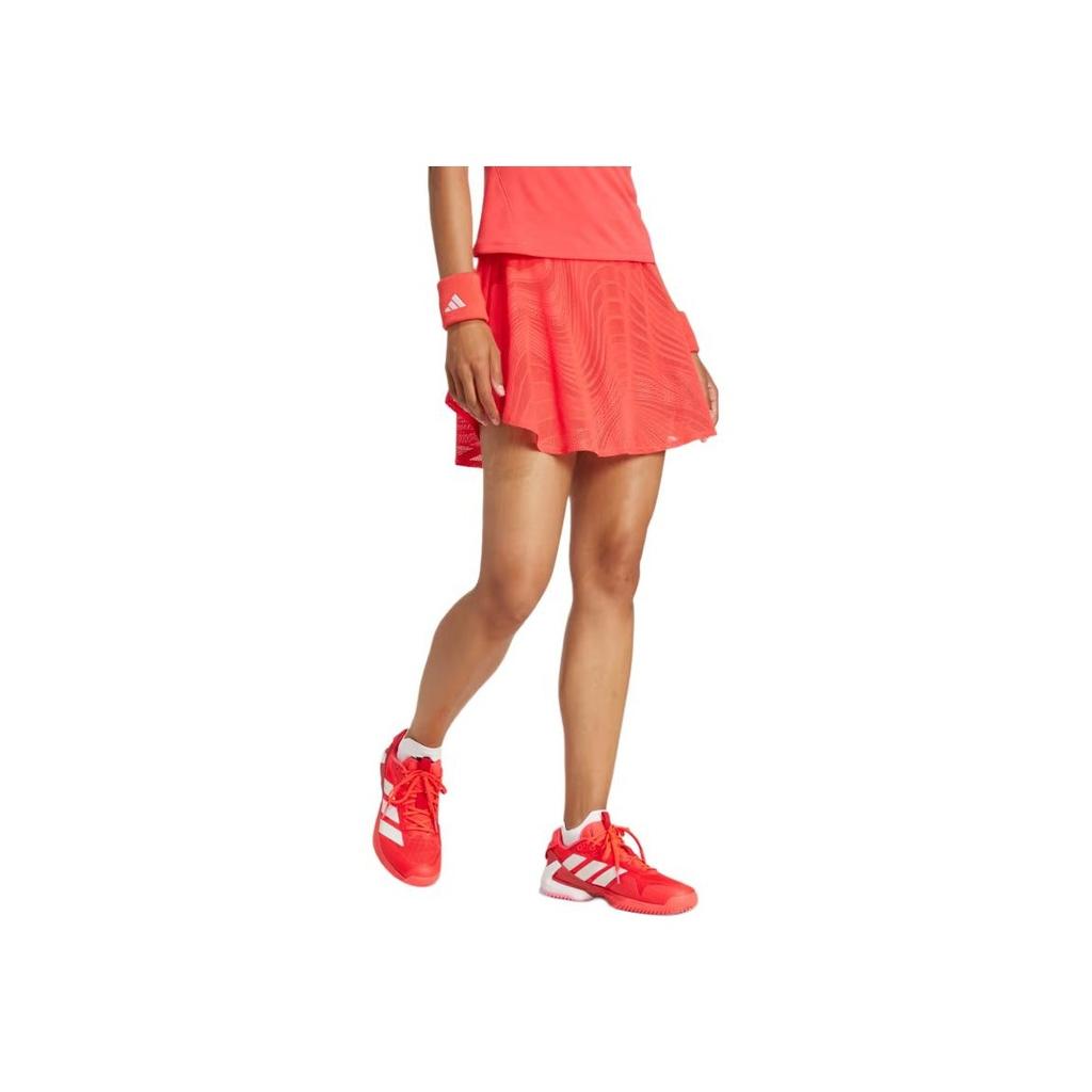 Adidas Tennis Climacool FW24 Wow Skirt Pro Series Fashion Versatile Comfortable Simple Tennis Casual Skirt Women Skirts Translucent-Red JD6092