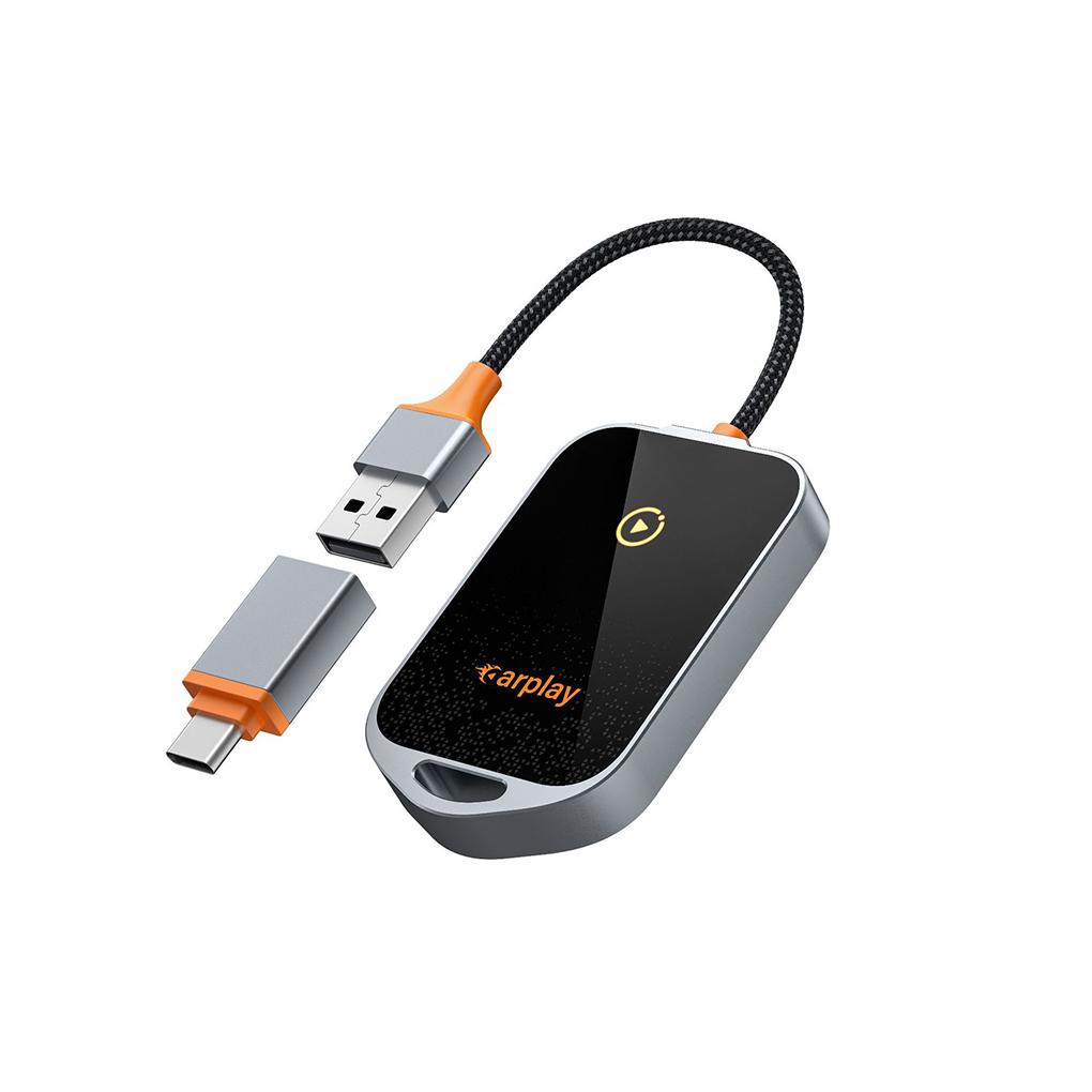 CarPlay Adapter Mini Box Wireless CarPlay Adapter Wired To Wireless CarPlay For USB/Type C Dongle Support WiFi6 BT5.0