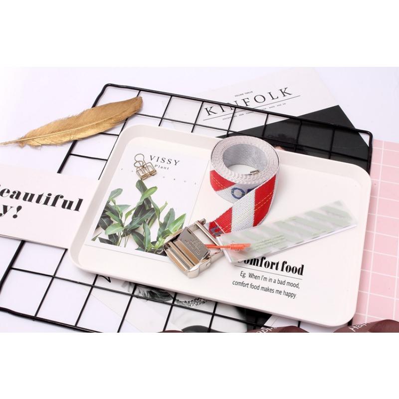 Neuer Canvas-Gürtel im Industriestil, OFF-gelb, derselbe trendige Gürtel