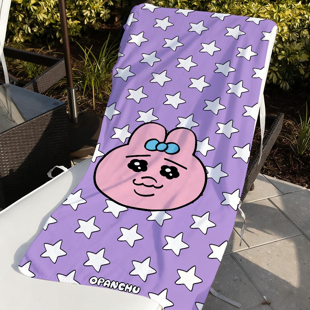 Cute O-Opanchu Fashion U-Usagi Towel Soft Pool Gift For Travel Gym Shower Camping Quick Dry Sports Large Beach Towels