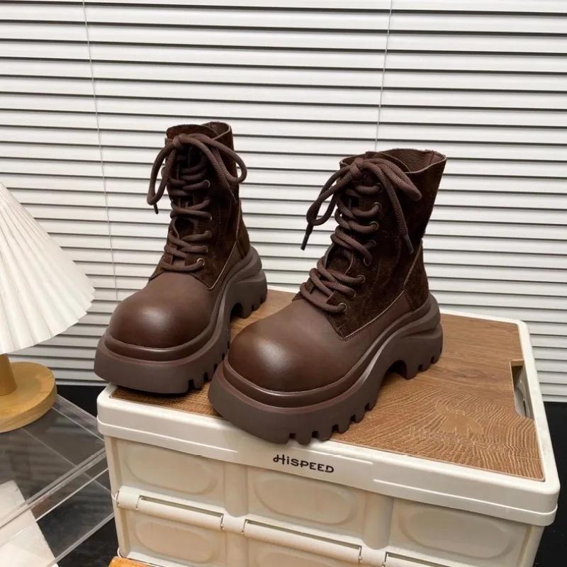 Shoes for Women 2025 New Autumn Thick Bottom Versatile Casual Comfort Women's Boots Fashion Hot Sale Breathable Ankle Boot