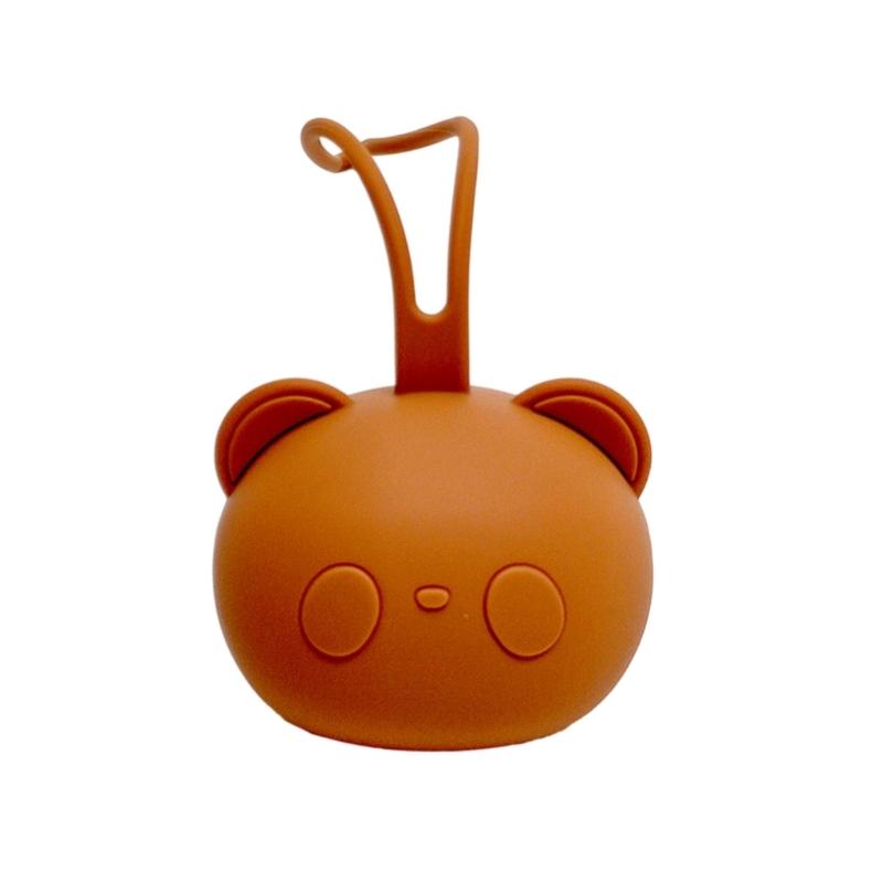 

Мультяшна сумка для зберігання пустушок у формі ведмедика, силіконовий футляр для пустушки, портативний органайзер-контейнер для пустушок, дитячий аксесуар колір світло кави